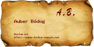 Auber Bódog névjegykártya